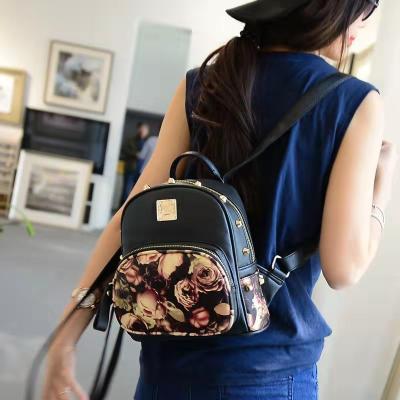 China China Suppliers Wholesale China Suppliers Beautiful Fashion Black Diary Soft PU Leather Backpack For Women College High School for sale