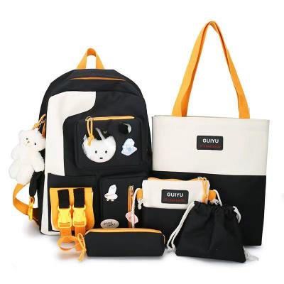 China Wholesale 4pcs/set anti-theft outdoor bagpack casual kids backpack cute kids canvas school bags for teenagers for sale