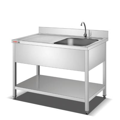 China 201/304 stainless steel restaurant kitchen stainless steel sink table/double sink catering bench in Dubai/commercial corner sink bench for sales for sale