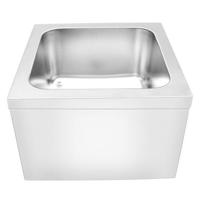 China 201/304 American Style Factory Supply 304 Stainless Steel Factory Supply 304 Stainless Steel OEM Restaurant Kitchen Sink Floor Mop Wash Basin for sale