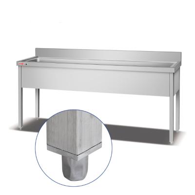 China Wholesale With Faucet Restaurant Canteen Outdoor Wash Sink Stand Up Long Stainless Steel Bench Hand Wash Basin China Factory for sale