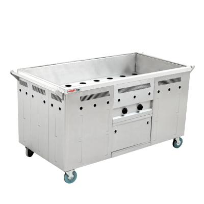 China 201/304 Electric Fast Food Warmer Cart Stainless Steel Buffet Bain Marie /Food Transport Cart For Restaurant Cooking Equipment Factory for sale