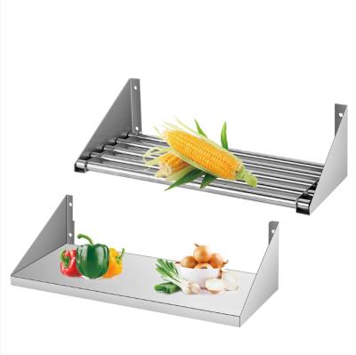 China Modern Customizestainless Restaurant Kitchen Wall Hanging Steel Rack Shelves/Factory Wall Mounted Metal Dish Bowl Dish Organizer Rack for sale