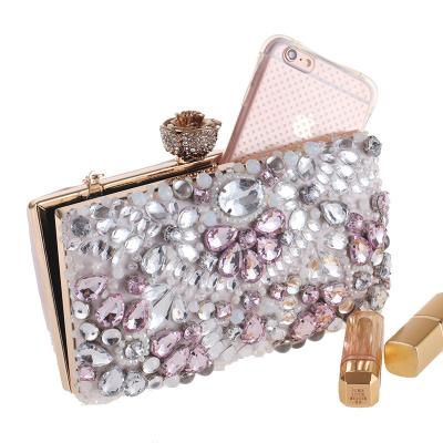 China Good quality Fashoion factory directly white acrylic clutch bag wedding shoes and matching sequin evening with best prices for sale