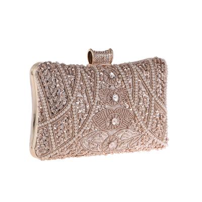 China Fashoion Designer Vintage Style Beaded Crystal Sequined Evening Clutch Bags Ladies Wedding Party Purse Bling Rhinestone Purse for sale