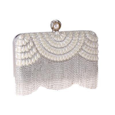 China Fashoion 2colors Dinner Bag Tassel Diamond Bag Hand Dress Evening Makeup Clutch Bag for sale