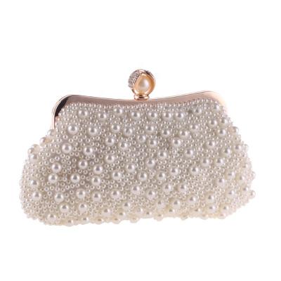 China Handcraft Outdoor Pearl Evening Clutch Bag Women Shoulder Evening Bag for sale