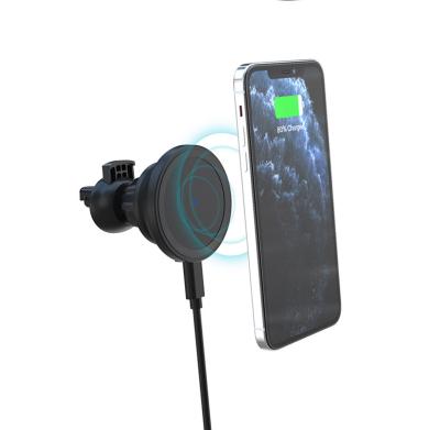 China Magnetic Wireless Phone LMM New Arrival Air Vent Car Charger Phone Holder Mount For Iphone 13/mini/pro/max for sale