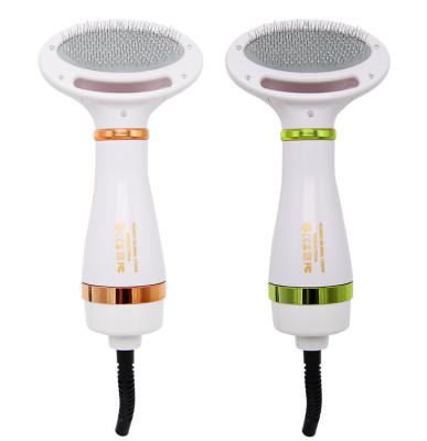 China Manufacturer Stocked Adjustable Temperature 2 in 1 Pet Grooming Brush Dryer Dog Hair Dryer Pet Brush Dryer for Animal for sale