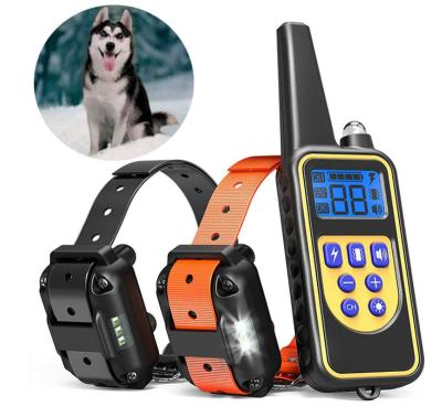 China 2021 Hot Sales Viable Waterproof Anti Bark Training Equipment Electric Dog Collar Entrenamiento Para Perros for sale