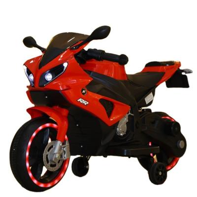 China Ride on Toy Kid Manually Turn The Handle Motorcycles Cool Lights Electric Motor Wholesale Children's Toy Cars Double-Drive Motorcycle for sale