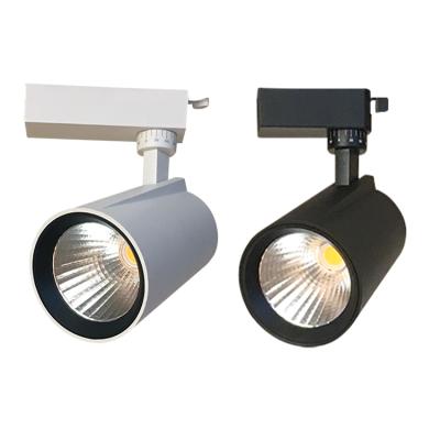 China Modern newcomers 10w 30w 20w led track light black white round aluminum body COB track light for sale