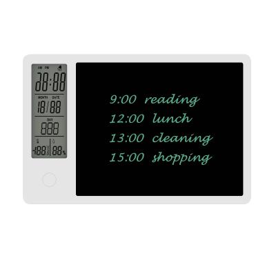 China Calendar Writing Tablet with Temperature Humidity Display OEM 9.5 Inch E-Note Memo Pad Temperature Humidity Sensor Paperless LCD Writing Tablet for sale