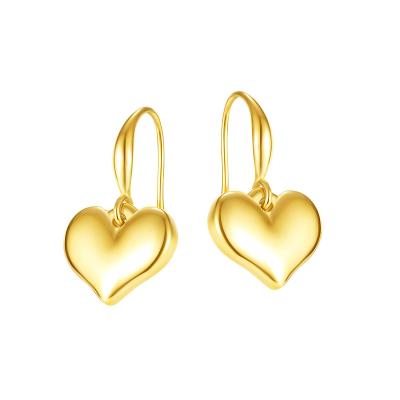 China Wholesale Korean elegant landy solid earrings gold hip hop jewelry stainless steel heart for sale