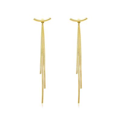 China China Supplier TRENDY Ladies Women Tassel Gold Plated Earrings Fashion Earrings for sale