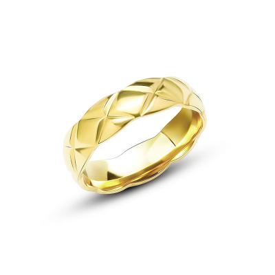 China Cold Wind CLASSIC Cross Ring Flower Batch Flower 18K Gold Jewelry Index Finger Ring Titanium Steel Ring for sale