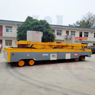 China Precast Concrete Structure Transfer Trolley 50T Trackless Transfer Cart for sale