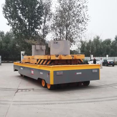 China 50 Tons Hydraulic Steering Trackless Electric Transfer Cart for sale