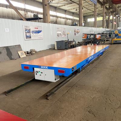 China Heavy Load 10 Tons Steel Pipes PLC Program Electric Rail Transport Cart for sale