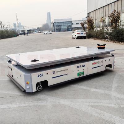 China 10 Ton Heavy Duty Omnidirectional Transfer Cart Laser+ Magnetic Navigation Lifting AGV for sale