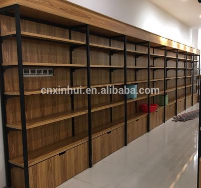 China 2019 Wholesale Double Sided And Single Sided Gondola Shelving Supermarket Wood Shelf for sale