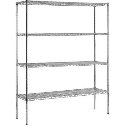 China Sustainable Inclined Shelving And Chromed Wire Shelving Wire Rack L900*W350*H1800MM&4LAYERS for sale