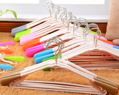 China Multifunctional Colorful Strong Plastic Coat Pants 43cm Coat Hanger Durable Factory Wholesale for sale