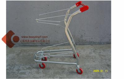 China Wire Cold Metal Supermarket Push Cart Portable Grocery Shopping Trolley for sale