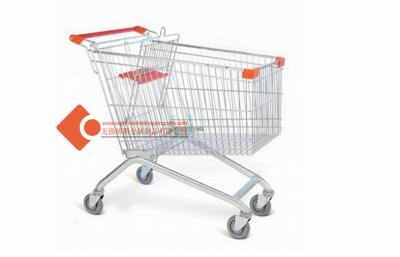 China European big Supermarket Shopping Cart Grocery Store Cart 210L 90-150 KG for sale