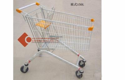 China Zinc plated Shopping Trolleys / Shopping Carts Heavy duty 150L for sale