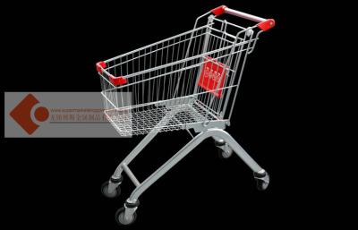 China Chrome Shine 60L Wire Shopping Trolley / Cart European Design for sale