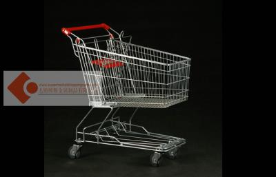 China 100L Small Cold steel Supermarket Shopping Cart / trolley Asian design for sale