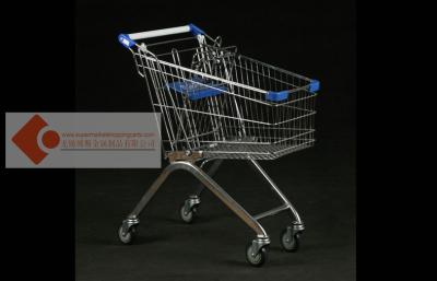 China Small Retail Cold wire Supermarket Shopping Cart blue 60L 80L 100L Trolleys for sale