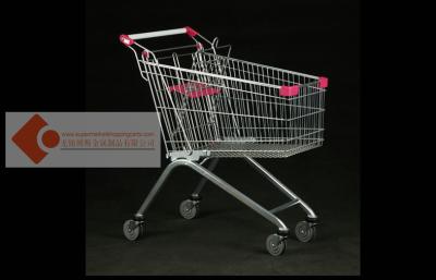 China 125L Cold wire Supermarket Shopping Cart Chrome plated 50-80KG for sale