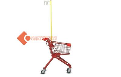 China Red Stackable Lightweight Kids Metal Shopping Carts 25L 30-40KG for sale