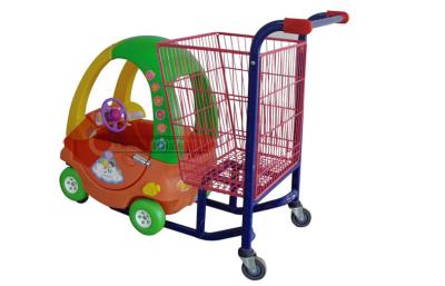 China Colorful Kids Metal Shopping Carts , Fashion Supermarket Grocery Shopping Cart for sale