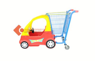 China Colorful Mini Cute Kids Metal Shopping Trolley Wanzl Shopping Carts for sale