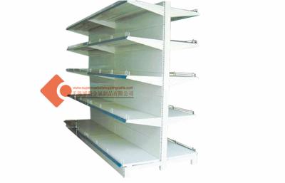 China zinc plated Steel Empty Grocery Store Shelves 30*60 / 40*80mm post for sale