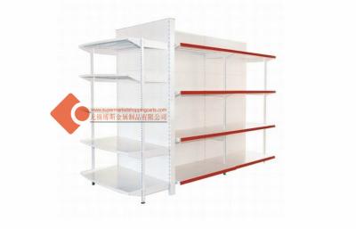 China Snack Food Four Post Gondola Shelving Heavy Duty Display Racks for sale