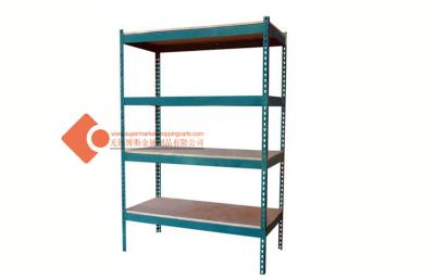 China Dark blue Heavy Duty Metal Shelving slotted angle shelves for sale