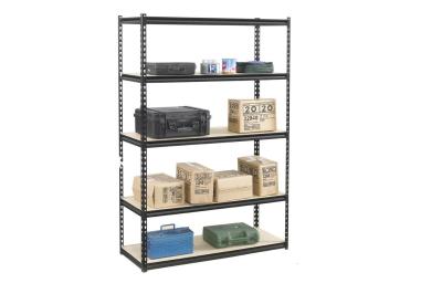 China 5 Tier Heavy Duty Metal Shelving Slotted Angle Steel Racks IOS CE SGS for sale