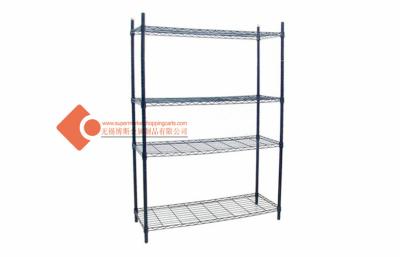 China 3 tier Metal Wire Shelving Racks Wardrobe / Kitchen Pantry Wire Shelving for sale