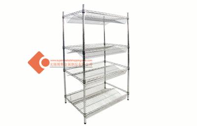 China Commercial Adjustable Open Wire Shelving Racks Systems With Zinc Plated for sale