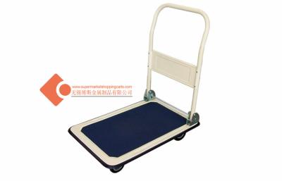 China Wire Metal Heavy Duty Warehouse Trolleys Industrial Platform Trolley for sale