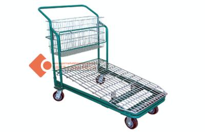 China 800KG Shopping Wire Platform Warehouse Trolleys Lightweight Hand Trucks for sale