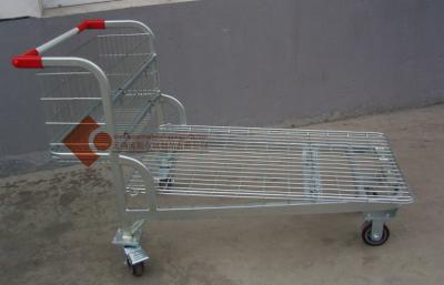 China Lightweight Cold Wire Warehouse Trolleys Flat Trolley Cart 800KG for sale