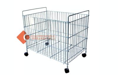 China Small Warehouse Wire Container Storage Cages With Castor IOS CE SGS for sale