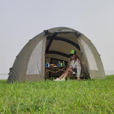 China Popular Thickened PU Piping Double Decker Oxford Cloth Convenient Inflatable Fishing Tent for sale