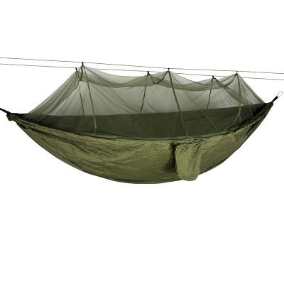 China Modern Outdoor Single Parachute Nylon Cloth Mosquito Net 210T Swing Swing Mosquito Repellent Hammock for sale