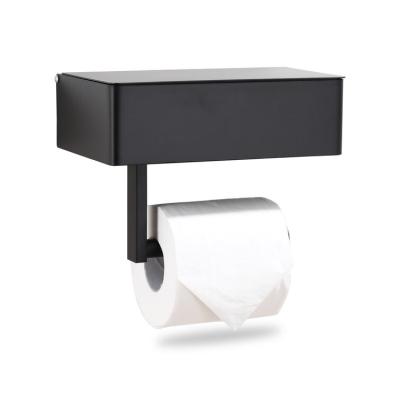 China Modern Stainless Steel Paper Box Holder Toilet Paper Holder With Storage Box for sale